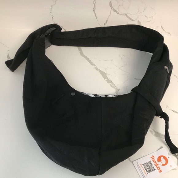 Tomkas Dog / Cat Sling Carrier Small Animal With Safety Leash Black NWT - Picture 2 of 10